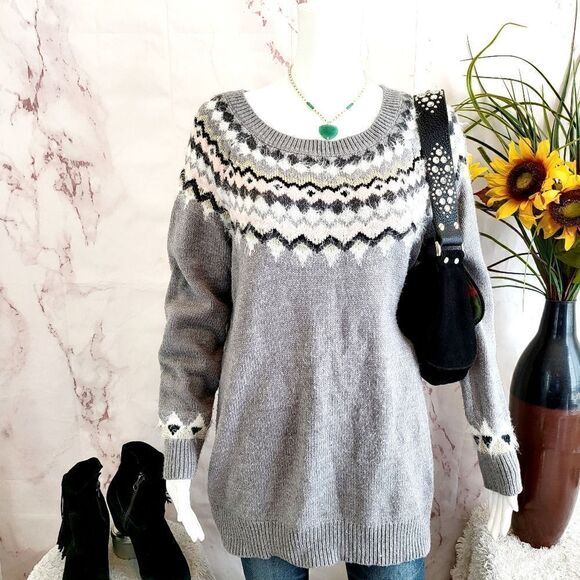 Motherhood Maternity soft Fair Isle sweater - Picture 1 of 8